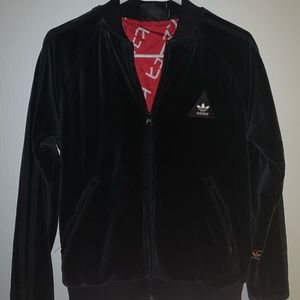 RARE Black Adidas Track Jacket - Small